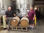 Les and Tom McKenzie with barrels
